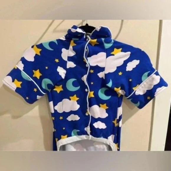 Bark Box Dog pajamas Size Large Blue Moons and Stars - Picture 5 of 6